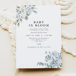 AUSHA Dusty Blue Boy Shower-inbjudan Inbjudningar