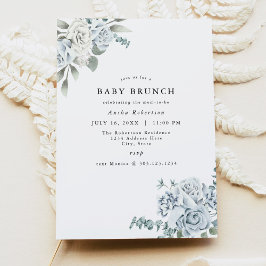 AUSHA Dusty Blue Boy Shower-inbjudan Inbjudningar
