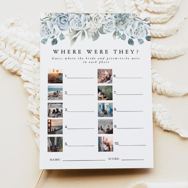 AUSHA Dusty Blue var de Möhippa spelkortet Inbjudningar (Skapare uppladdad)