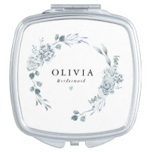AUSHA Elegant Dusty Blue Blommigt Bridesmaid Bröll