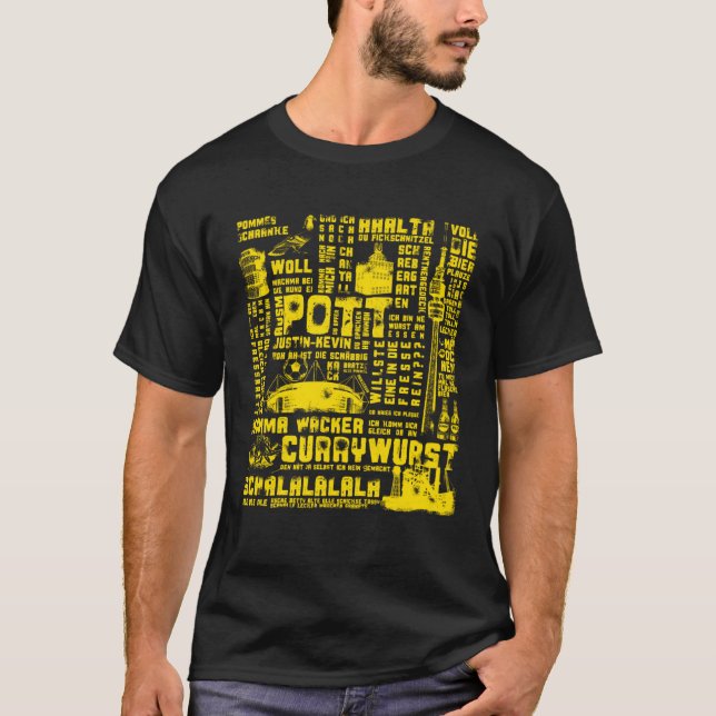 Ausm Pott Yellow T Shirt (Framsida)