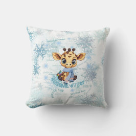 Ausome Winter – One of a Kind Snowflake Giraffe Kudde
