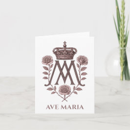 Auspice Maria Ave Maria Prayer Card  Kort