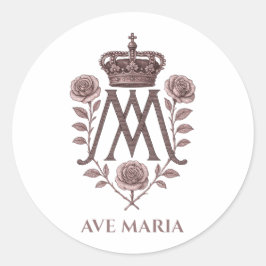 Auspice Maria Katolsk Rund Klistermärke