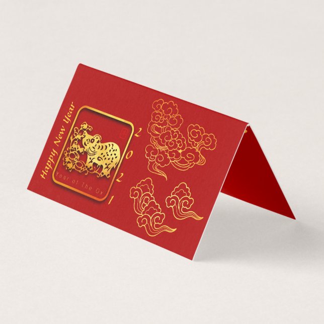 Auspicious Clouds Chinese New Year OX 2021 pack FC Kort (Framsida)