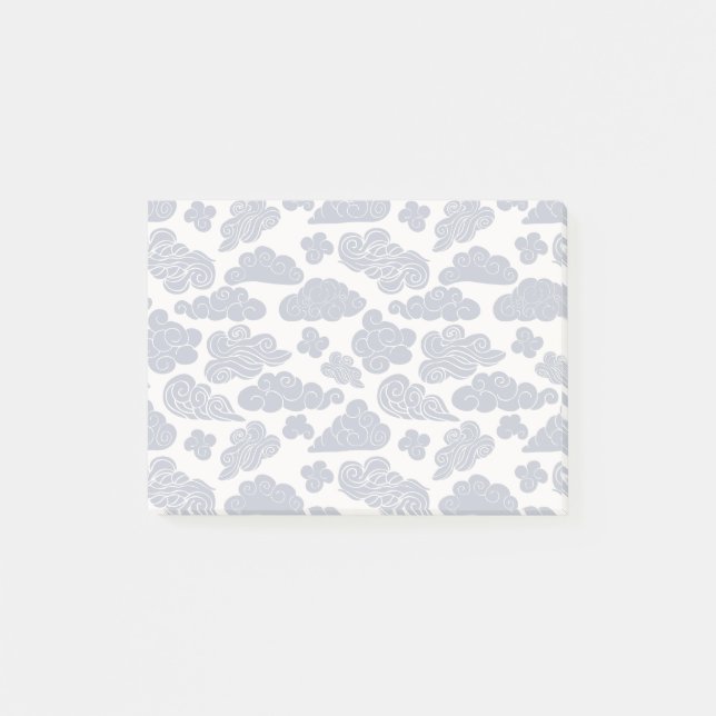 Auspicious Clouds Traditionellt kinesiskt Mönster  Post-it Block (Framsida)