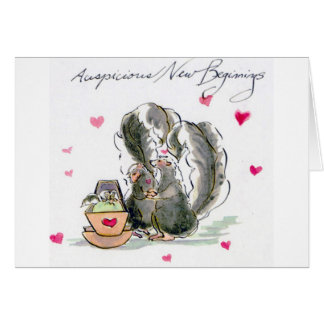 Auspicious nya början hälsningskort