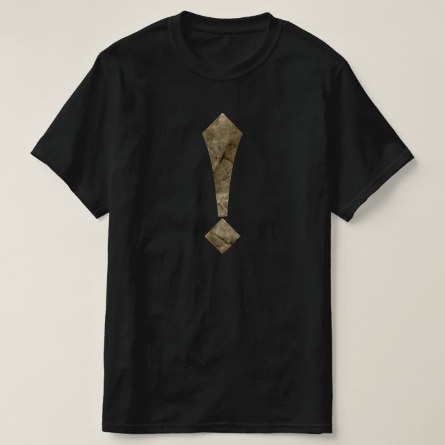 Ausrufezeichen und Fragezeichen T Shirt (Design framsida)