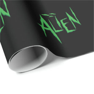 Außerirdischen Alien mit Ufo Presentpapper