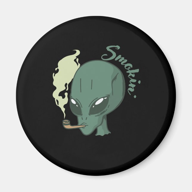 Außerirdischen Alien Smokin Magnet (Framsidan)