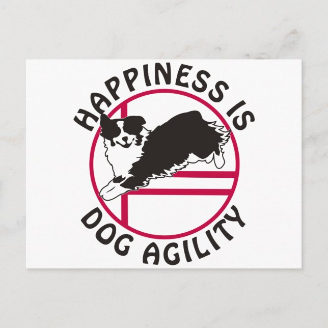 Aussie Agilitet Happiness Vykort (Framsida)
