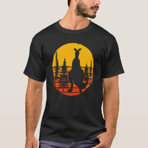 Aussie Animal Kangaroo Retro Forest Träd Kangaro T Shirt