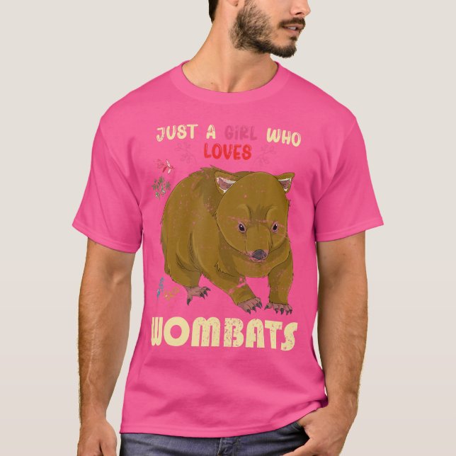 Aussie Animal Lover Australia Cute Wombat T Shirt (Framsida)