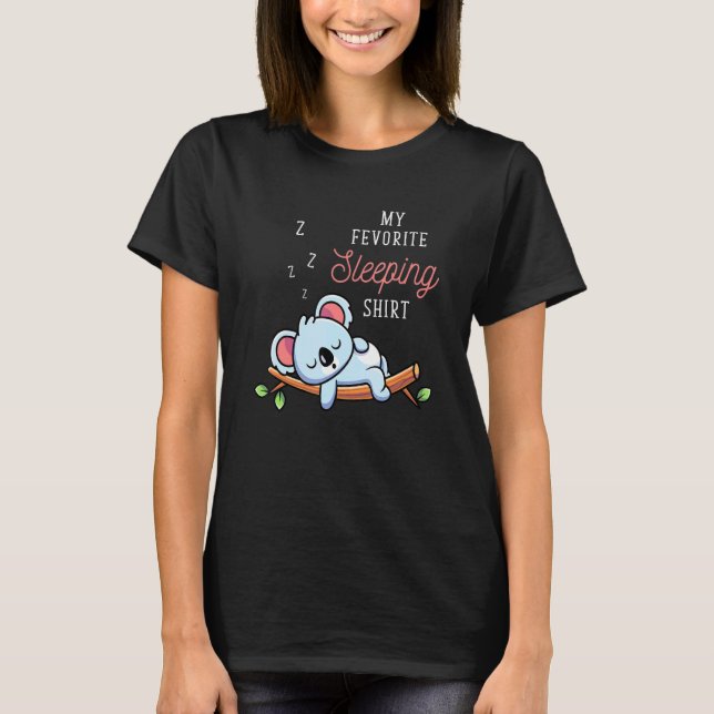 Aussie Animal My Favorite Sleeping Shirt Koala Sle T (Framsida)