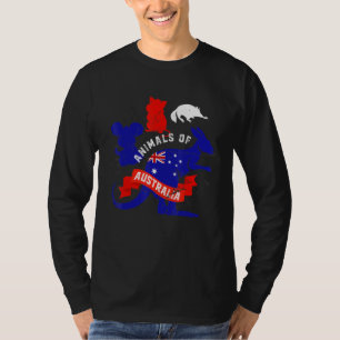 Aussie Animal Sugar Glider Koala Quokka Australien T Shirt