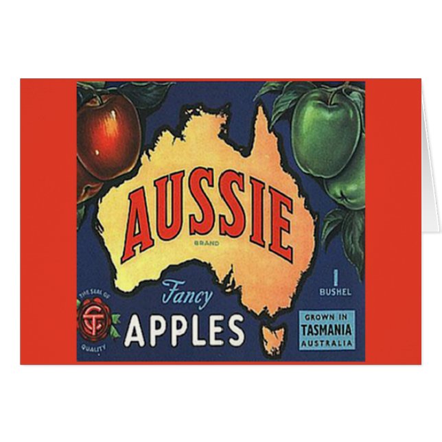 Aussie Apples Hälsningskort (Framsidan Horizontal)