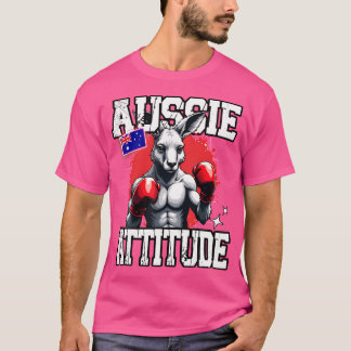 Aussie Attitude Funny Kangaroo Boxing Australia Bo T Shirt