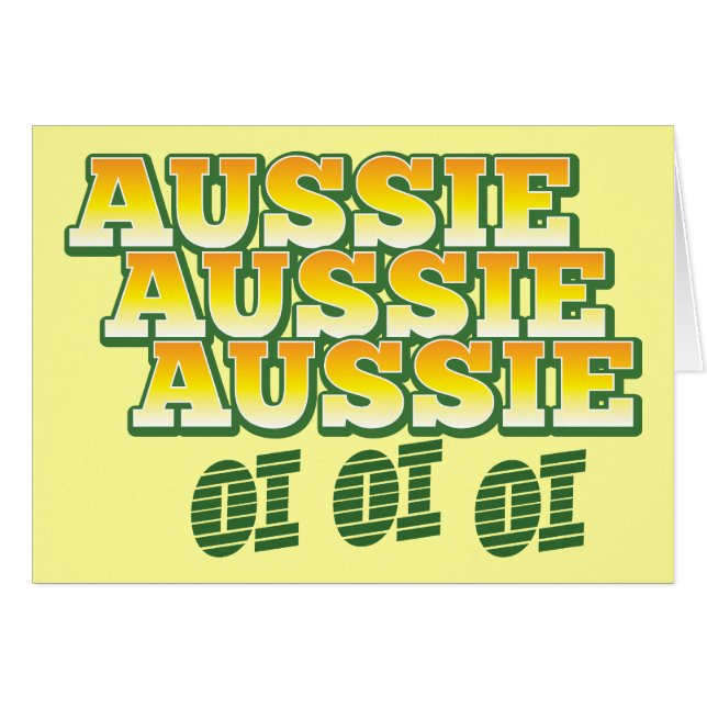 Aussie Aussie Aussie oioioi Hälsningskort (Framsidan Horizontal)
