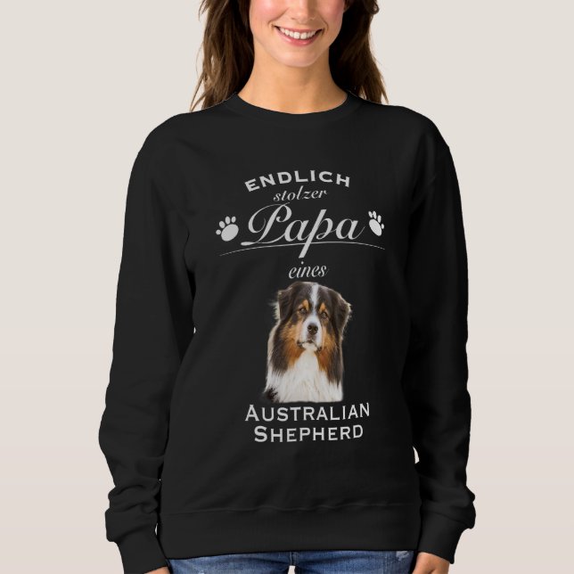 Aussie Aussie Hund Australian shepherd T Shirt (Framsida)