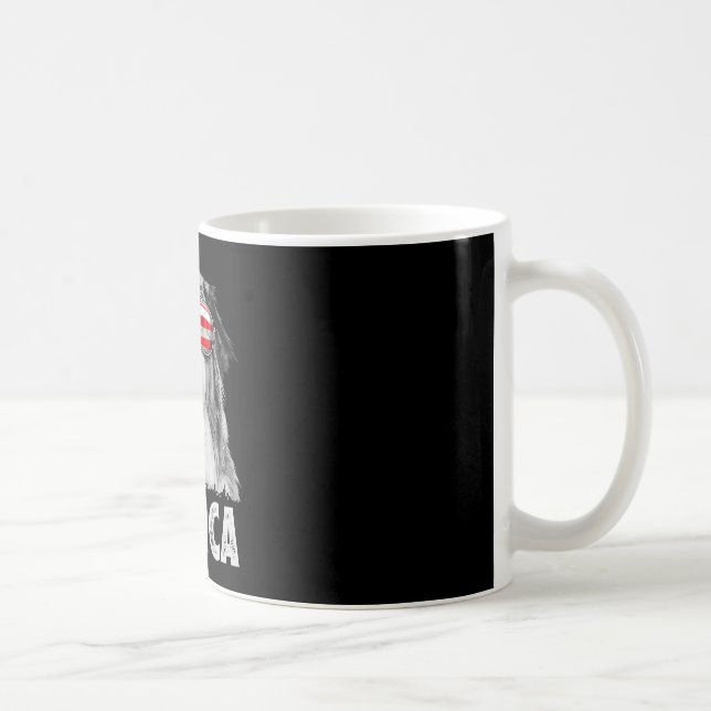 Aussie australian shepherd 4 juli merica kaffemugg (Höger)