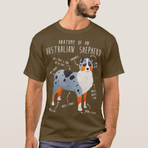 Aussie Australian shepherd Anatomy 1 T Shirt