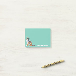 Aussie Australian shepherd Hund Personlig Post-it Block