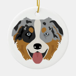 Aussie, Australian shepherd-julprydnaden Julgransprydnad Keramik