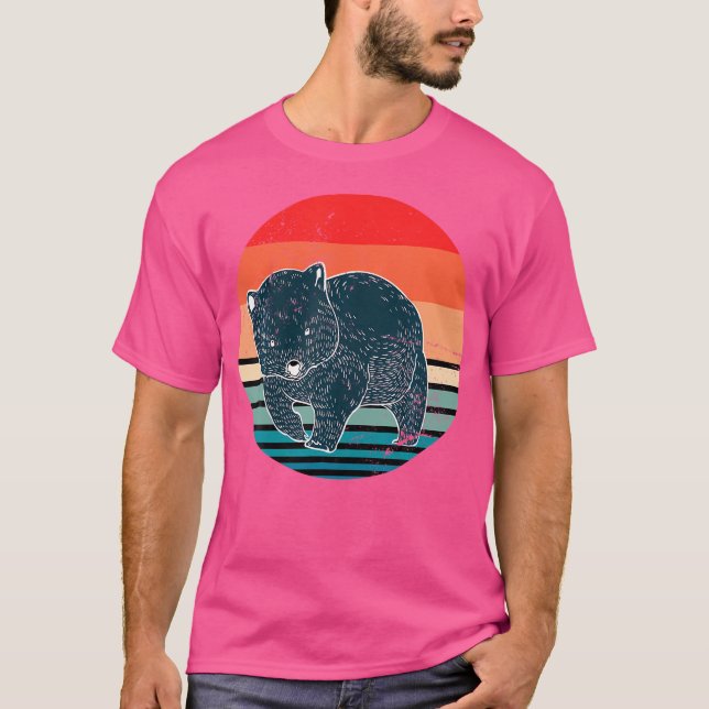 Aussie Backpacker Australia Outback Animal Wombat T Shirt (Framsida)