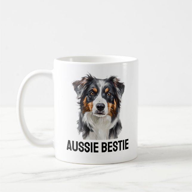 Aussie Bestie Mugg - Loyal Australian shepherd Gif (Vänster)