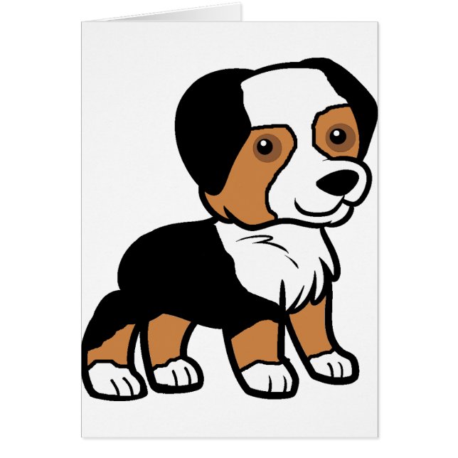 aussie Black Tri-tecknad Hälsningskort (Framsidan)