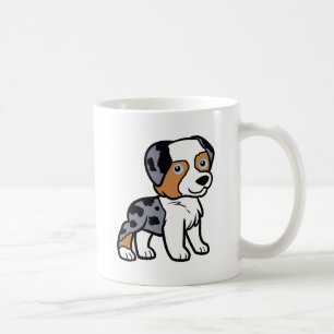 aussie blåttmerletecknad kaffemugg