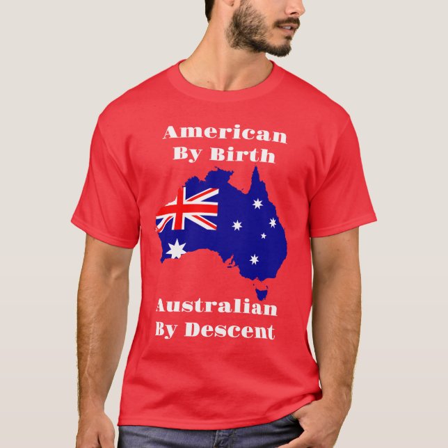 Aussie by Descent T Shirt (Framsida)