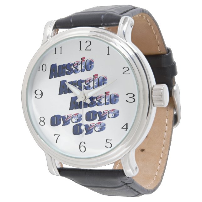 Aussie Chant Oye Oye Oye Bild Logotyp Armbandsur (Vinklad)