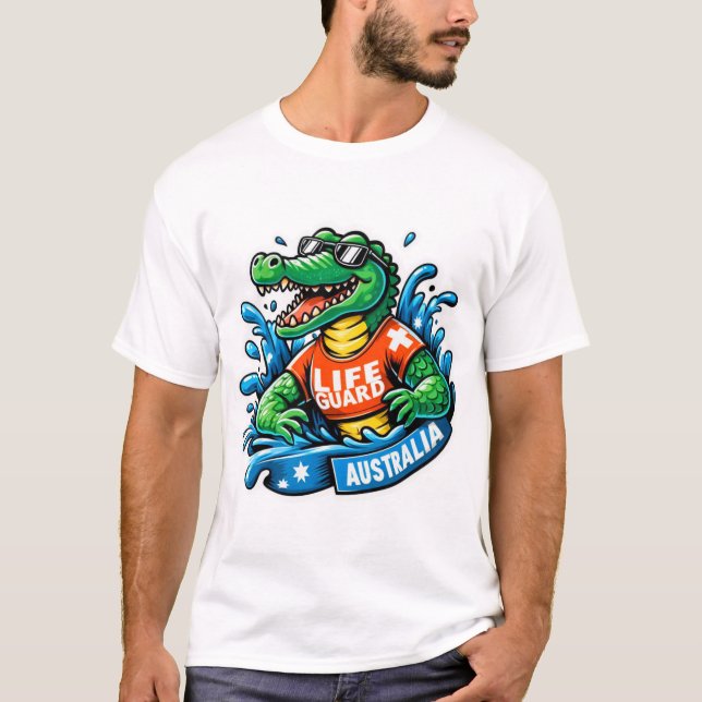AUSSIE CROCODILE LIFE GUARD 2 T SHIRT (Framsida)