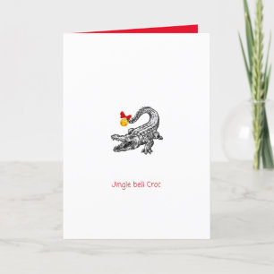 Aussie Crokodile Julafton Card Kort
