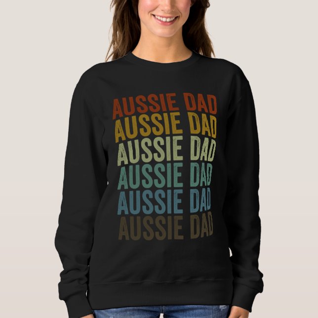 Aussie Dad Australian Shepherd Dog Dog Dad T Shirt (Framsida)
