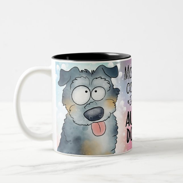 Aussie Doodle Coffee Morgon Två-Tonad Mugg (Vänster)