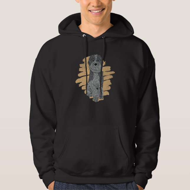 Aussie Doodle Dog Owner Mother & Father Cute Retro Hoodie (Framsida)
