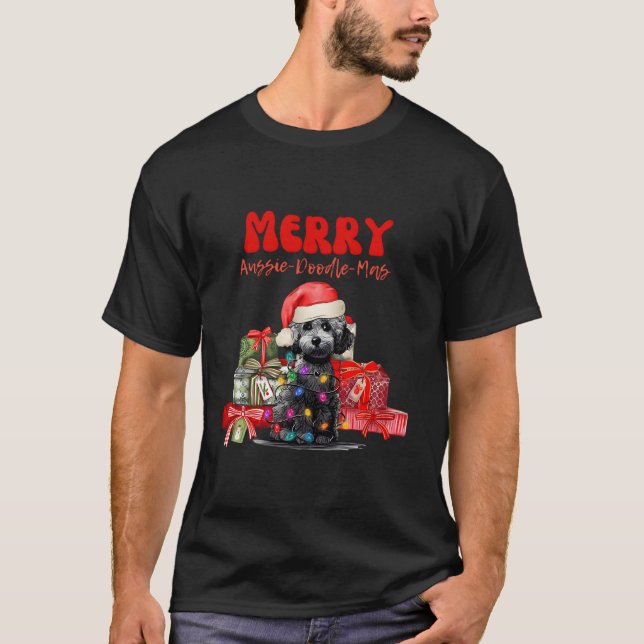 Aussie Doodle Merry Aussie-Doodle Mas T Shirt (Framsida)