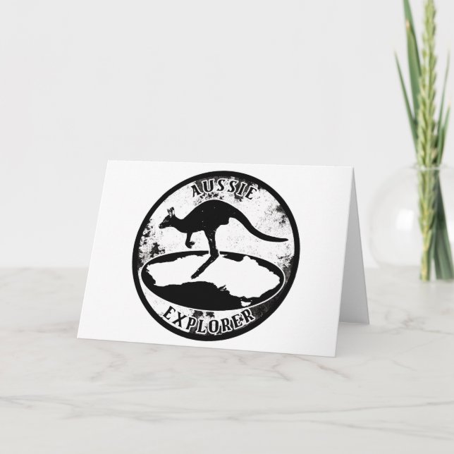 Aussie Explorer i grunge Kort (Framsida)
