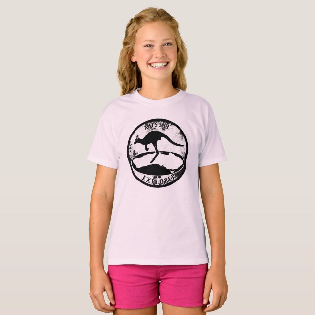 Aussie Explorer in grunge T Shirt (Hel framsida)