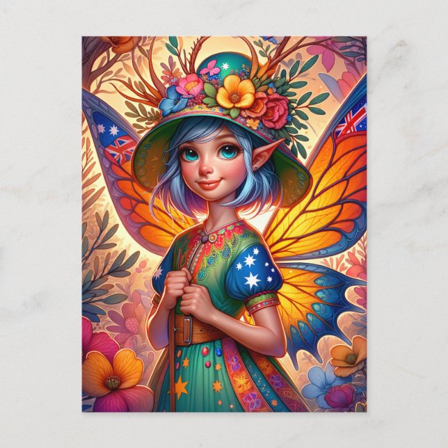 Aussie Fairy Vykort (Framsida)