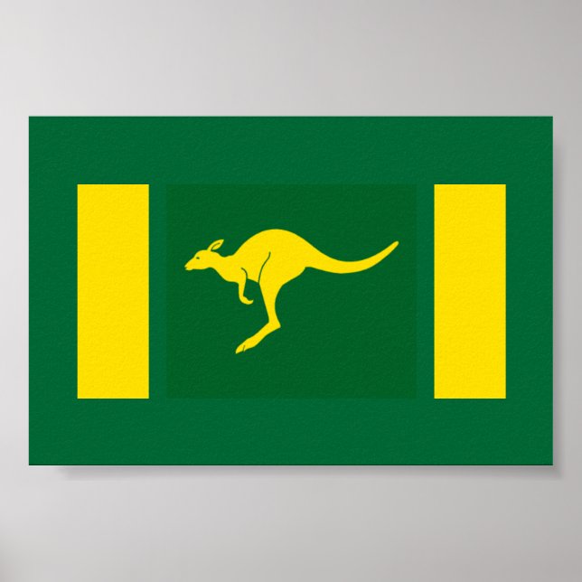 Aussie Färg Kangaroo Poster (Framsidan)