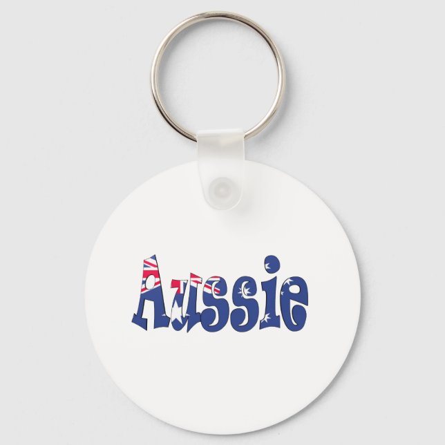 Aussie Flagga Nyckelring (Framsida)