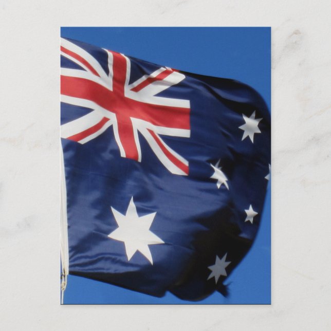 aussie flagga wave vykort (Framsida)