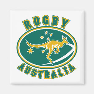 aussie för vallaby för rugbyAustralien känguru Magnet