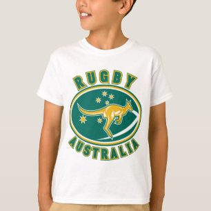 aussie för vallaby för rugbyAustralien känguru T-shirt