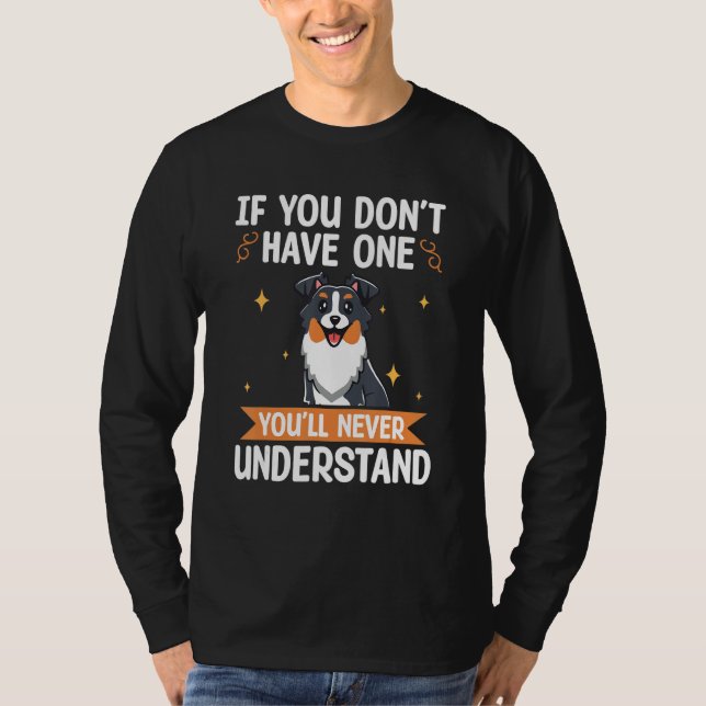 Aussie  Grafisk Kvinnor Män Kid Australian Shepher T Shirt (Framsida)