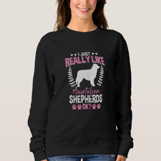 Aussie  Graphic Women Girls Australian Shepherd 2 T Shirt