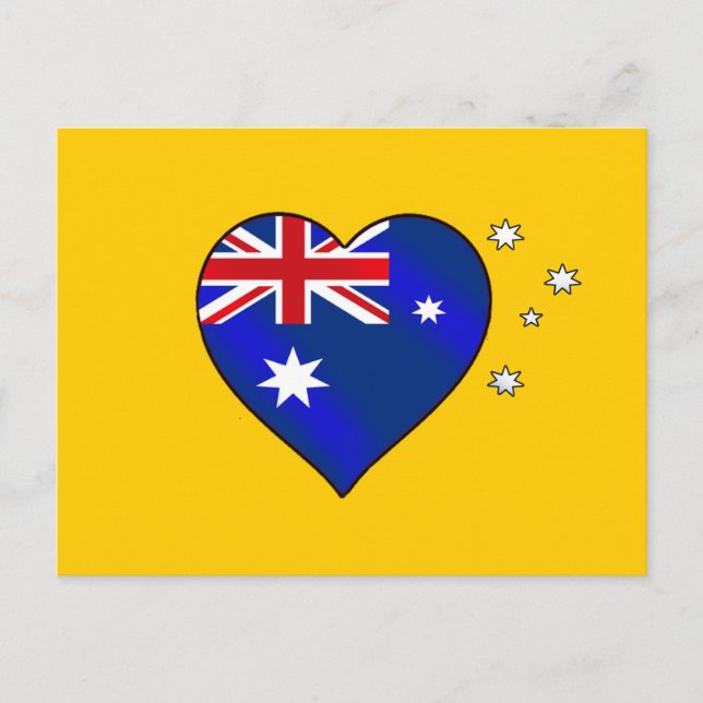 Aussie-hjärtat i Australien Aussie Oi Kärlek Vykort (Framsida)